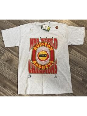 Vintage 1994 Houston Rockets NBA Champions t-shirt Sz L NWT